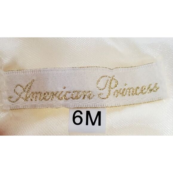 American Princess Dress 6M Tulle Roses-Leaves w/ Matching Cardigan Ivory 60400 - Picture 12 of 14